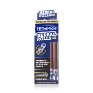 HEMPER King Size Rolls aus Teeblatt mit Glasfilter – Wild Berry