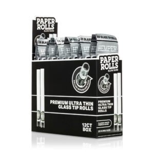 HEMPER King Size Rolls mit Glasfilter – Classic White