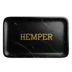 HEMPER Luxe Black Marble Rolling Tray – Medium