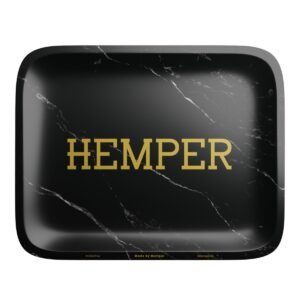 HEMPER Luxe Black Marble Rolling Tray – Small