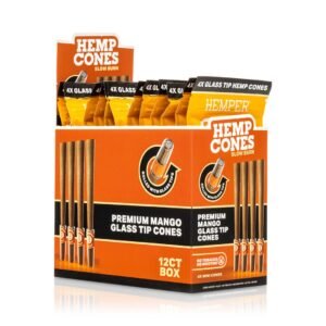 HEMPER Mini-Size Hanf-Cones mit Glasfilter – Mango