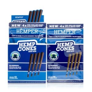 HEMPER Mini-Size Hanf-Cones mit Kartonfilter – Blueberry