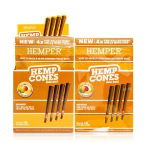 HEMPER Mini-Size Hanf-Cones mit Kartonfilter – Mango