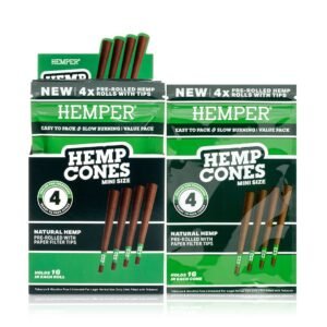 HEMPER Mini-Size Hanf-Cones mit Kartonfilter – Natural