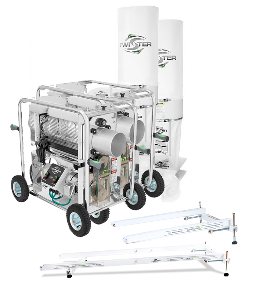 Twister Tandem T2 Trimming System mit Leaf Collectors, EU-Plug